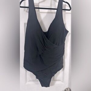 Swimsuits For All. Black One Piece.
